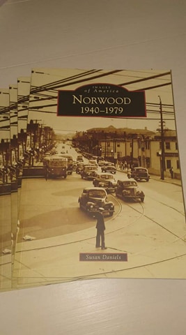 Photo of the book "Norwood 1940 - 1979" by Susan Daniels, which is about the history of Norwood Ohio